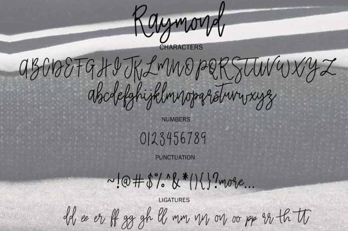 RayMond Font sample