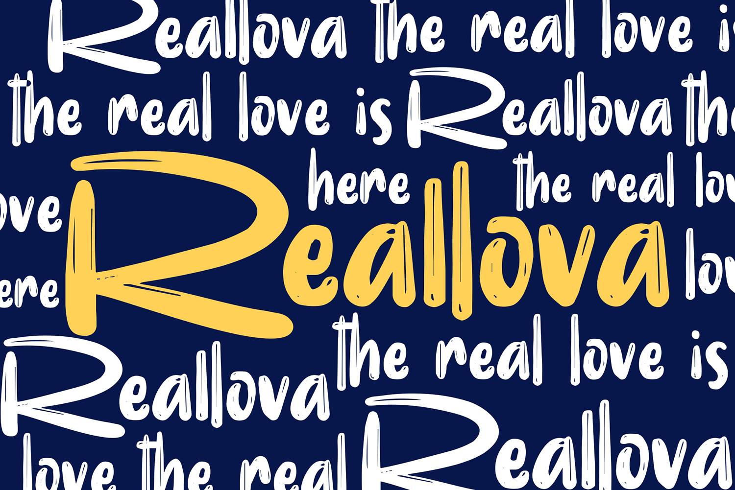 Reallova Font sample
