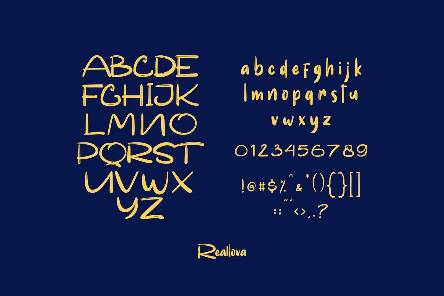 Reallova Font sample