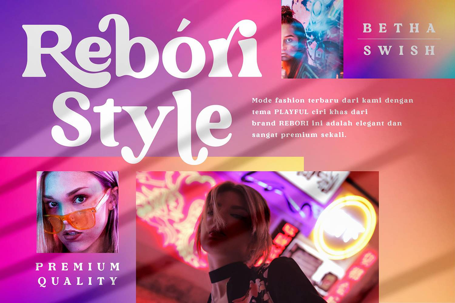 Rebori Modern Font sample