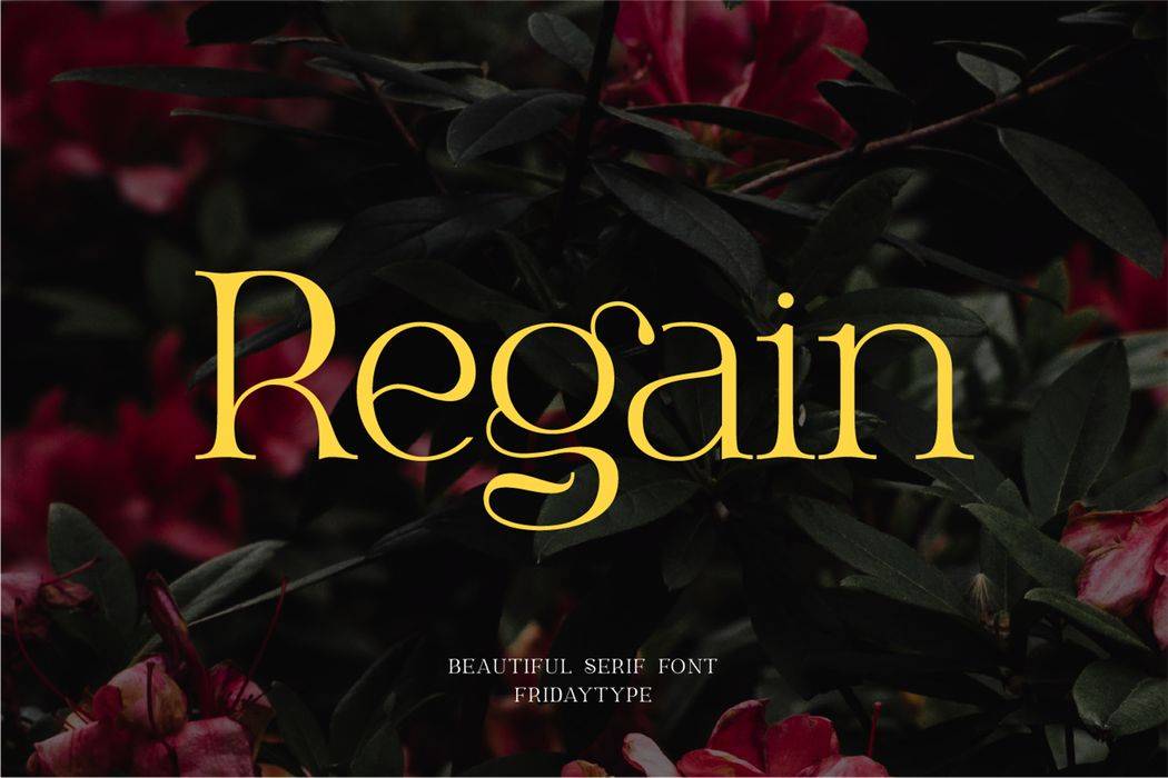 Regain Font sample
