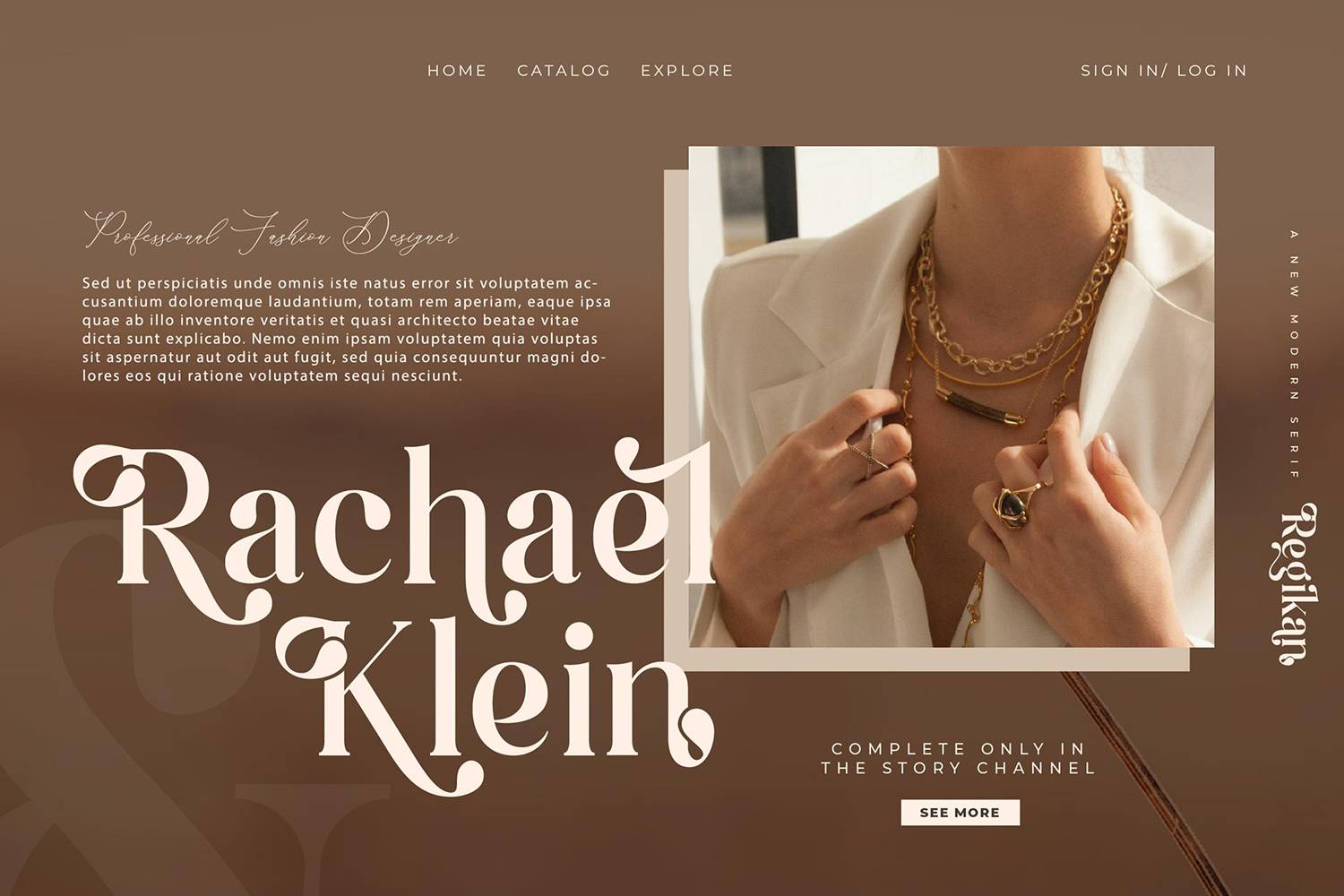 Regikan Font sample