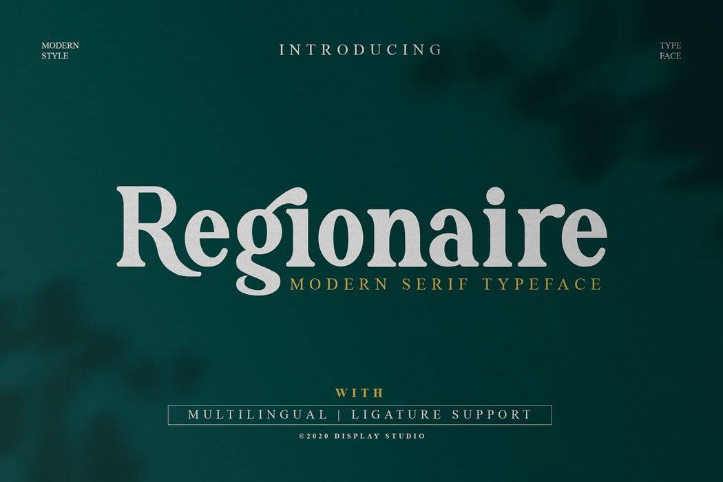 Regionaire Font sample