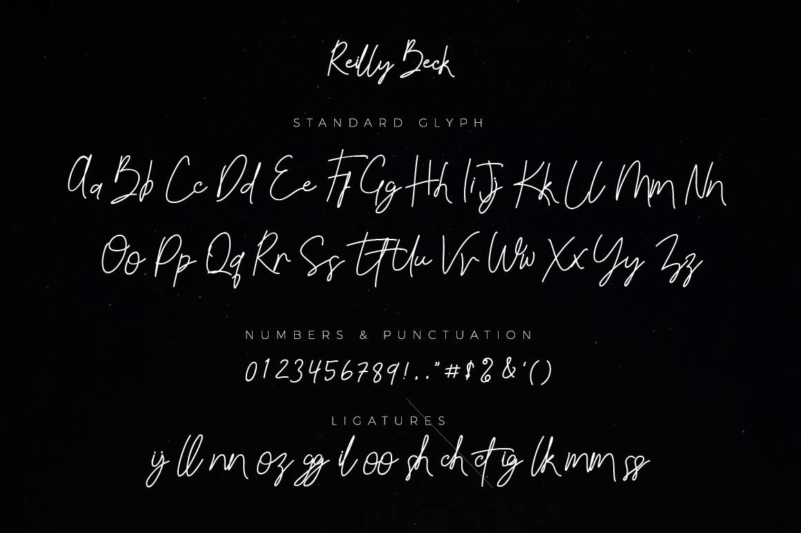 Reilly Beck Font sample