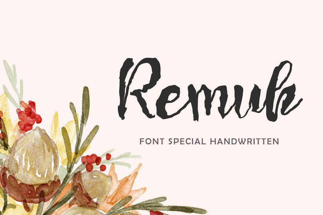 Remuk Font sample