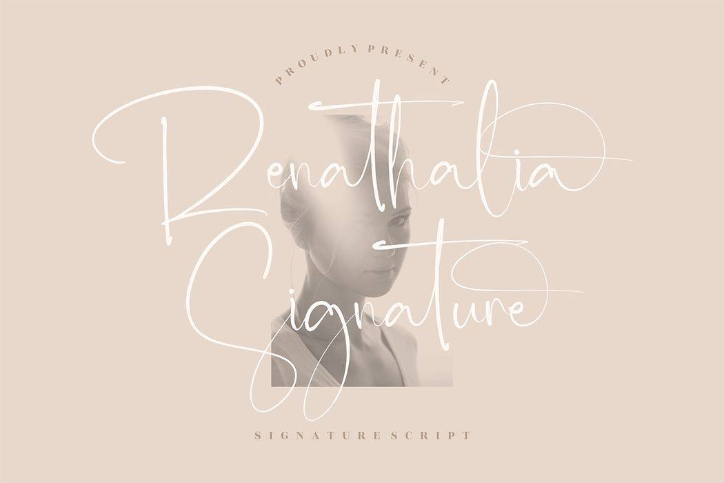 Renathalia Signature Font sample