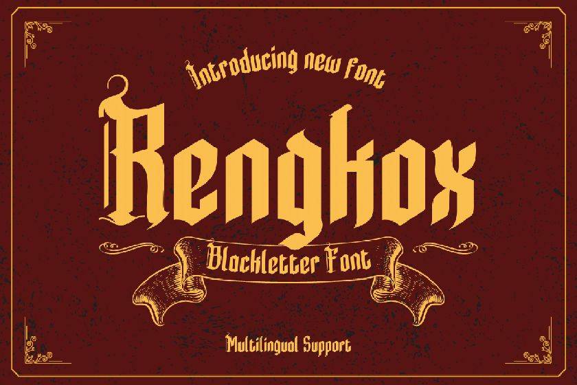 Rengkox Font sample
