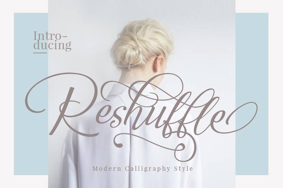 Reshuffle Script Demo Font sample