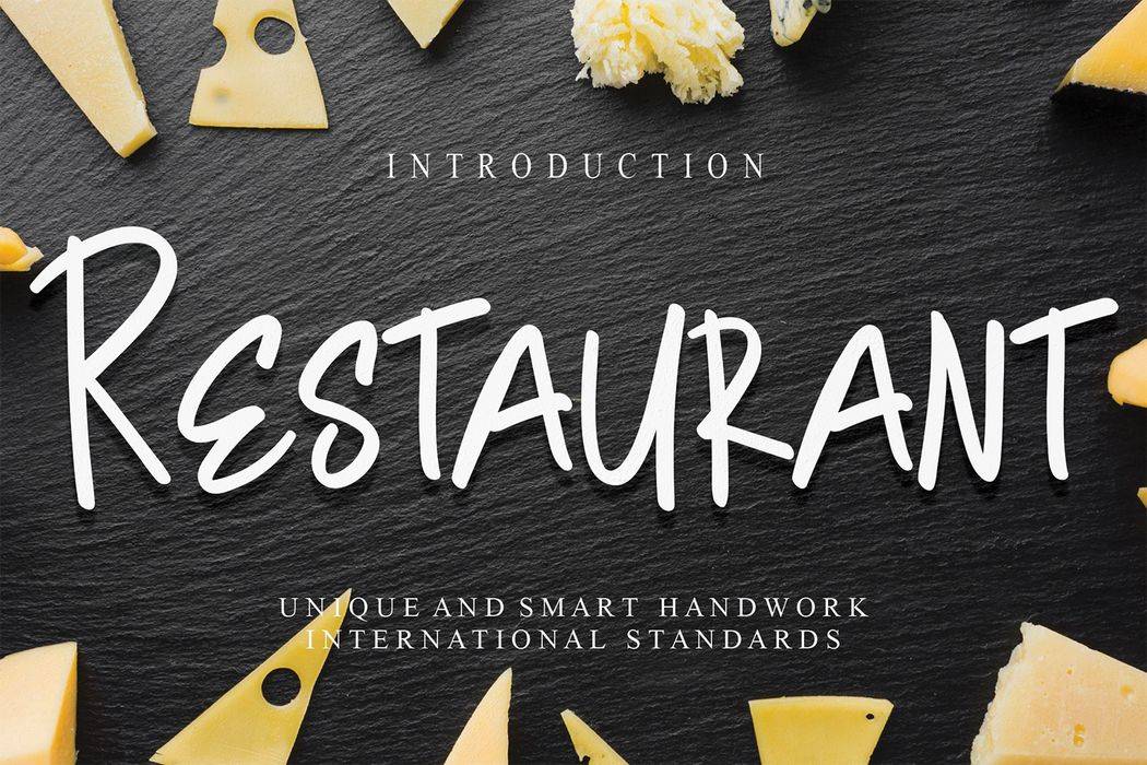 Restaurant Font sample