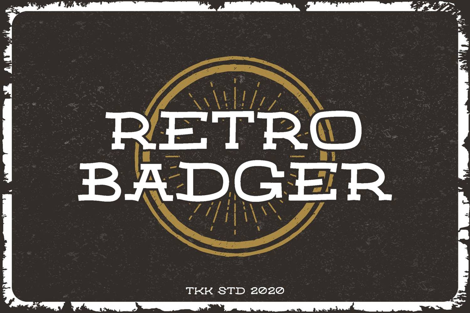 Retro Badger Font sample