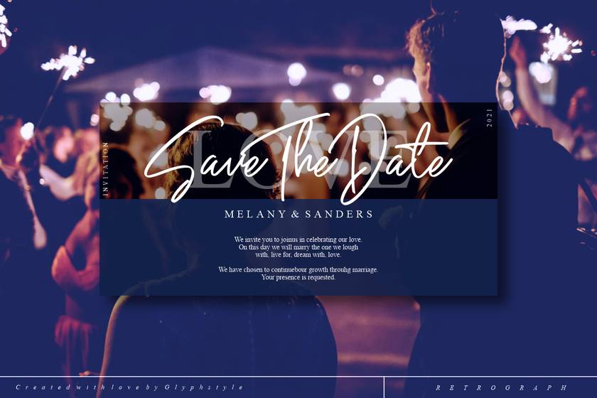 Retrograph Font sample