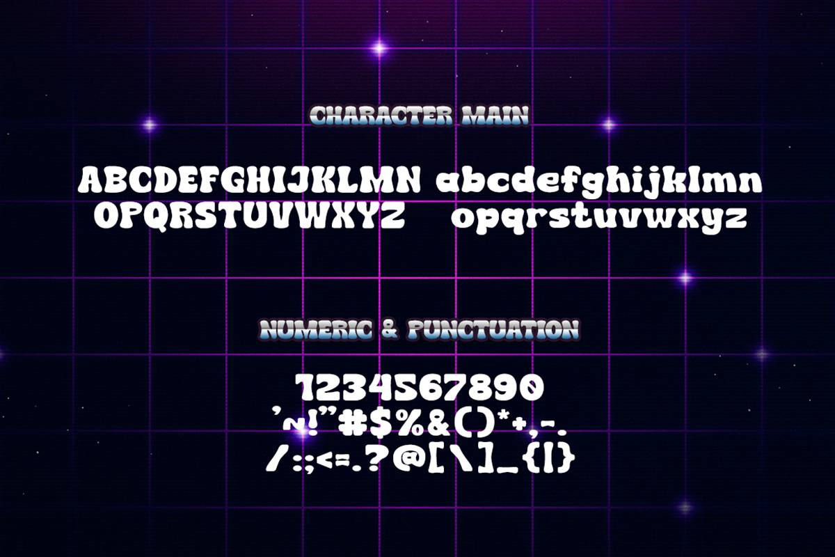 Retropulse Font sample