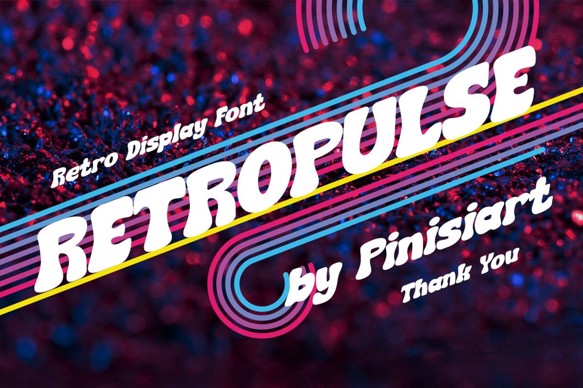 Retropulse Font sample