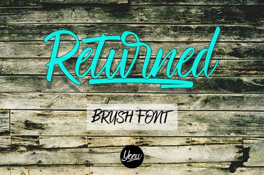 Returned Font sample