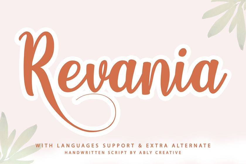 Revania Font sample