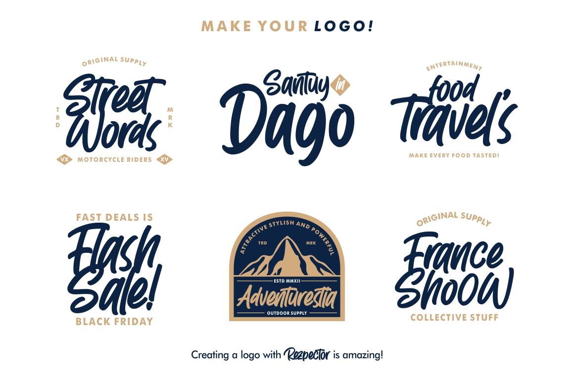 Rezpector Font sample
