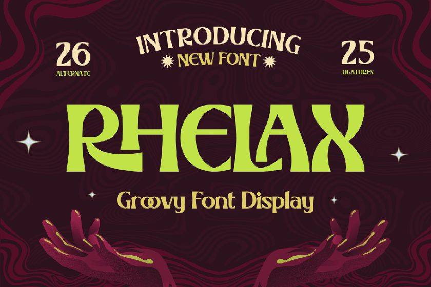 Rhelax Font sample