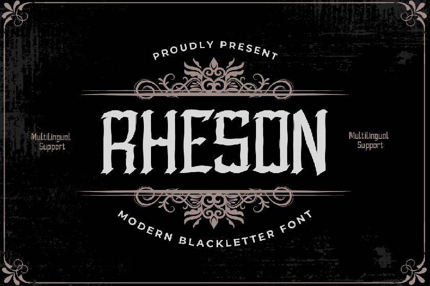 Rheson Font sample