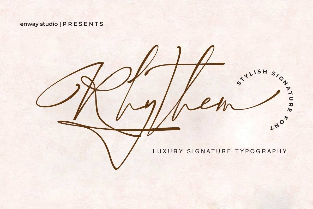 Rhythem Signature Font sample