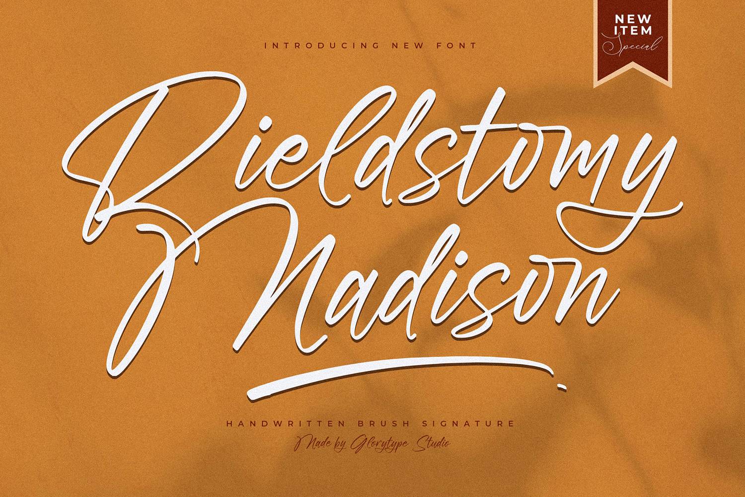 Rieldstomy Madison Font sample