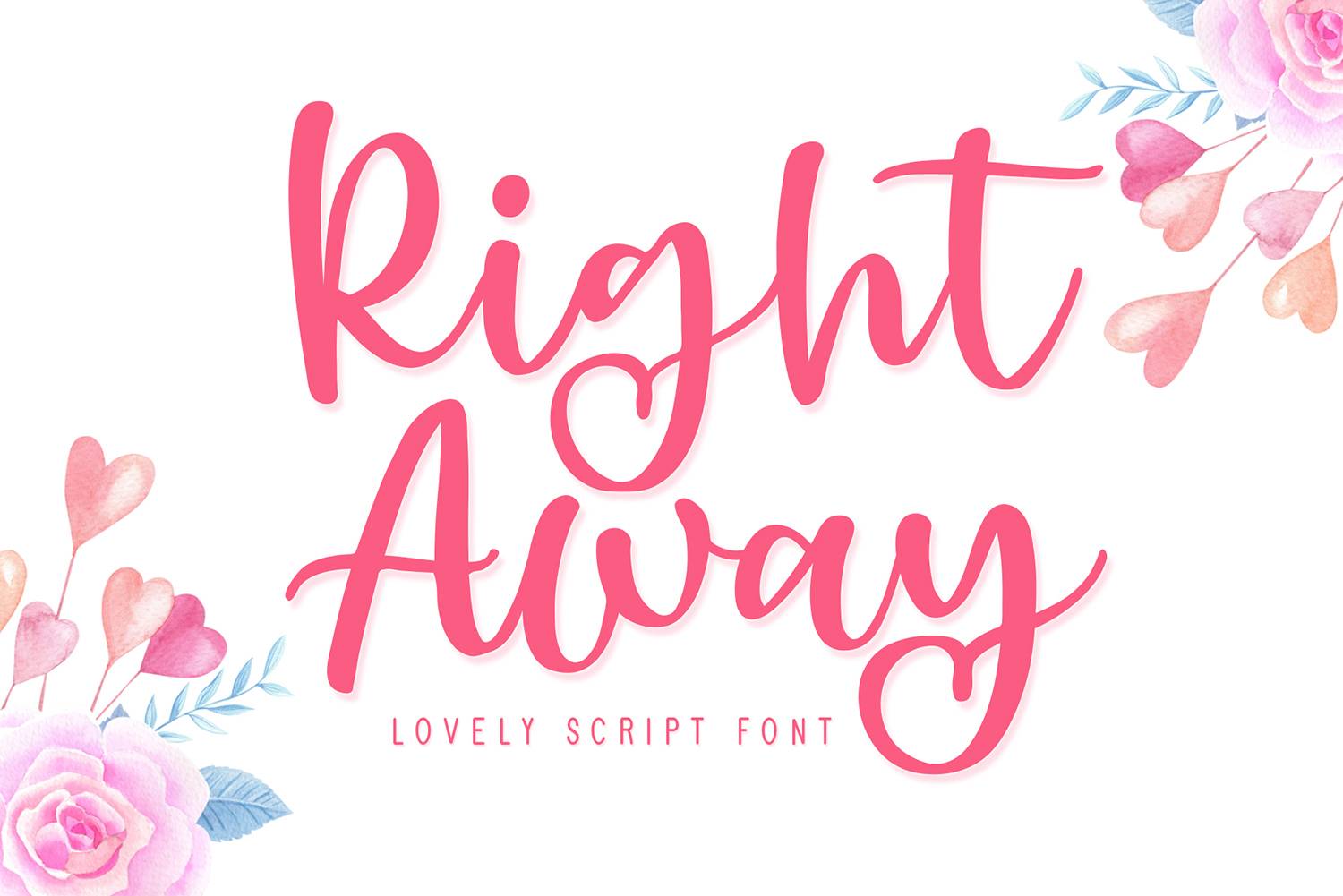 Right Away Font sample