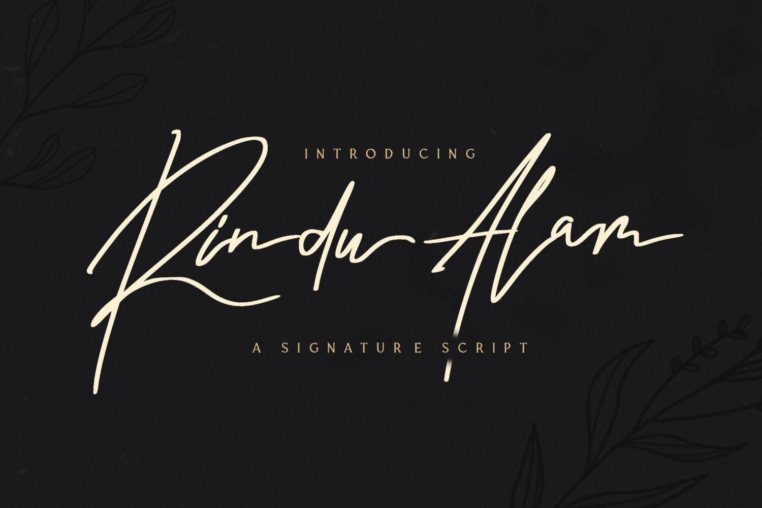 Rindu Alam Font sample