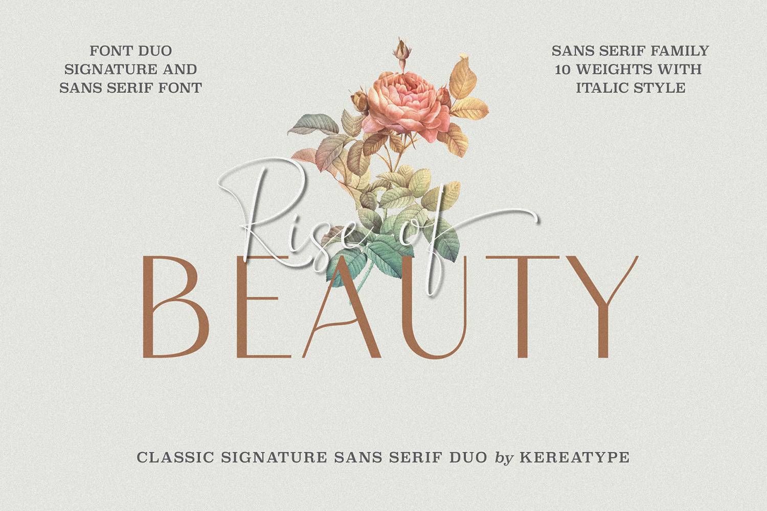 Rise of Beauty Font sample
