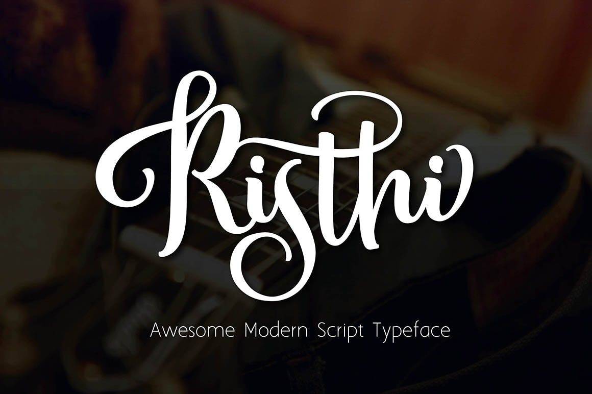 Risthi Script Demo Typeface sample