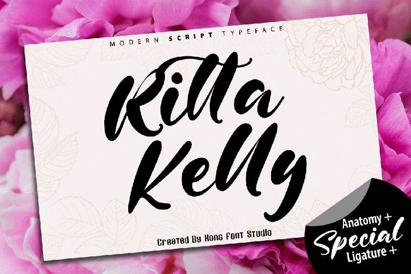 Ritta Kelly Font sample