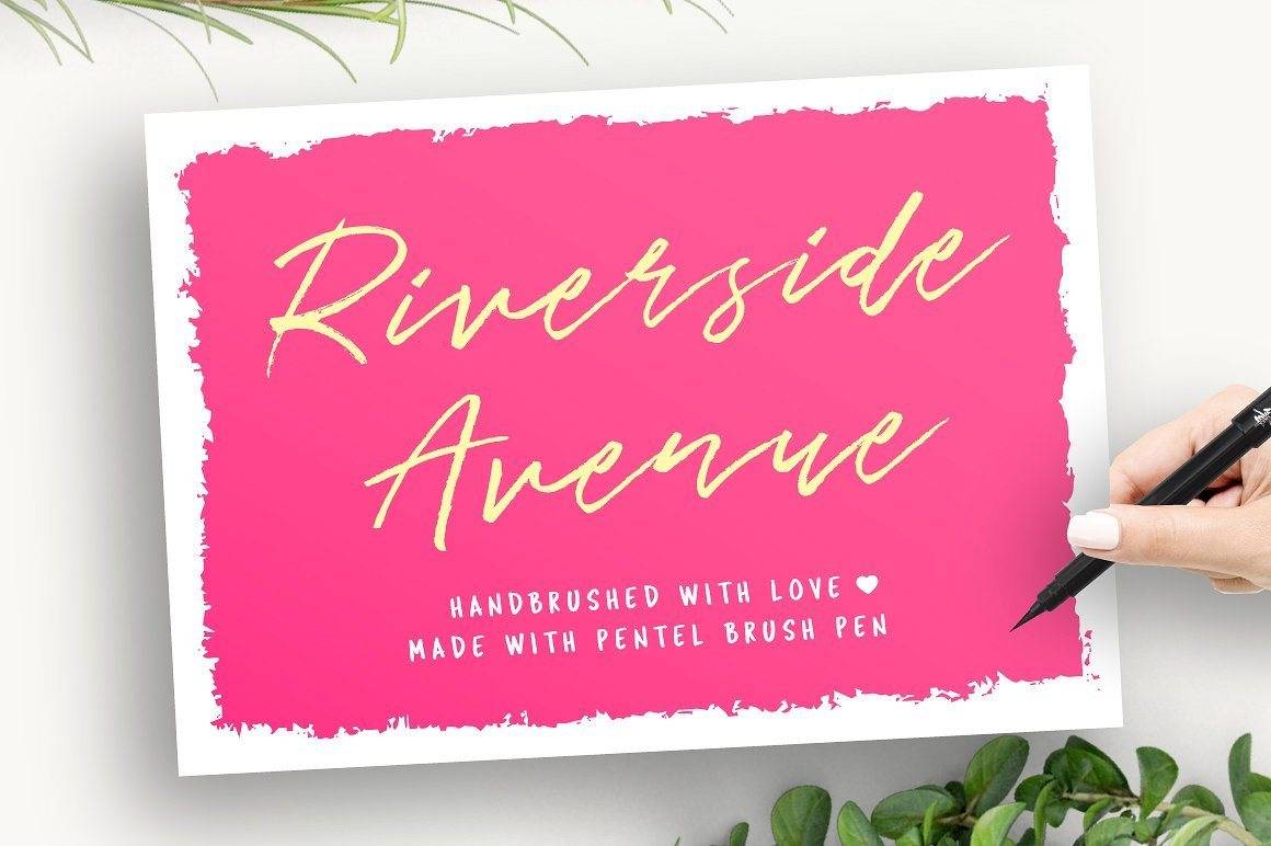 Riverside Avenue Font sample