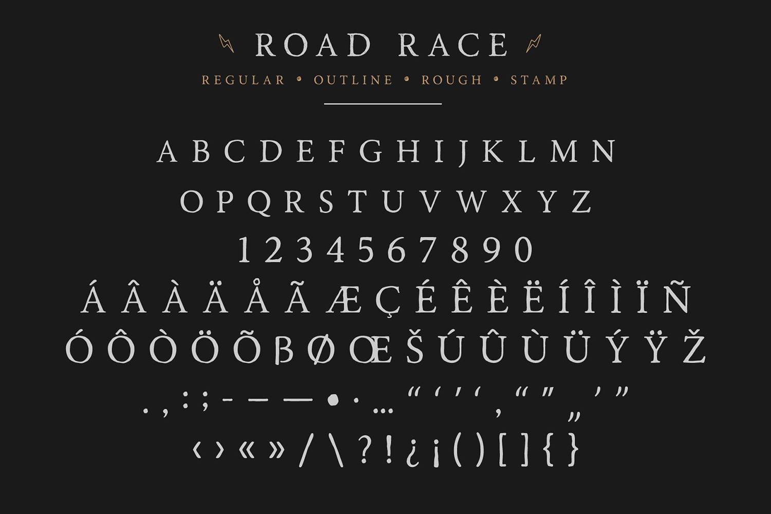 Road Race Font sample