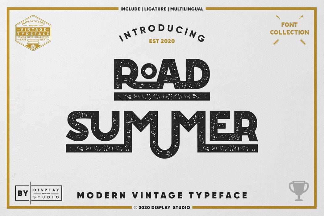 Road Summer Font sample