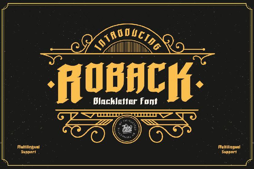 Roback Font sample