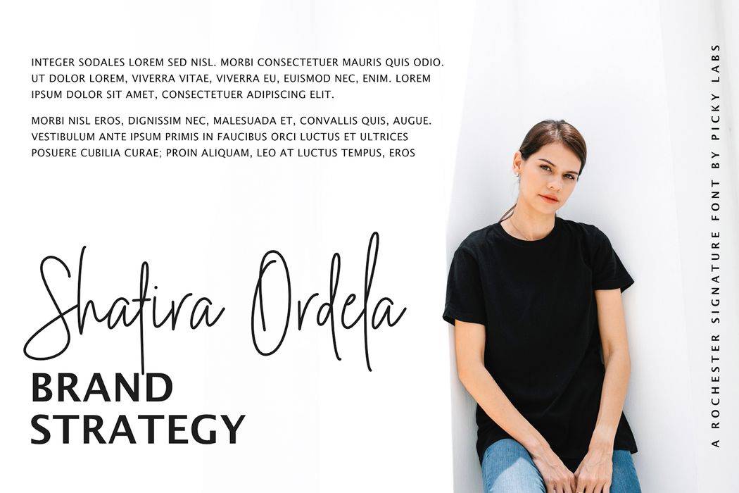 Rochester Signature Font sample