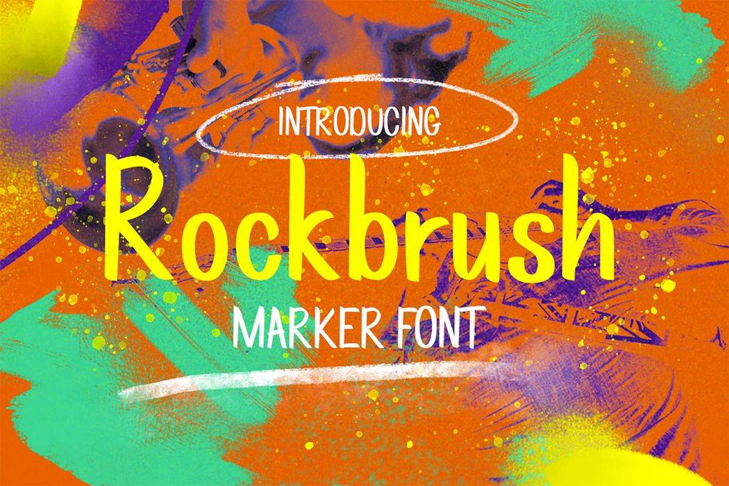 Rockbrush Marker Font sample