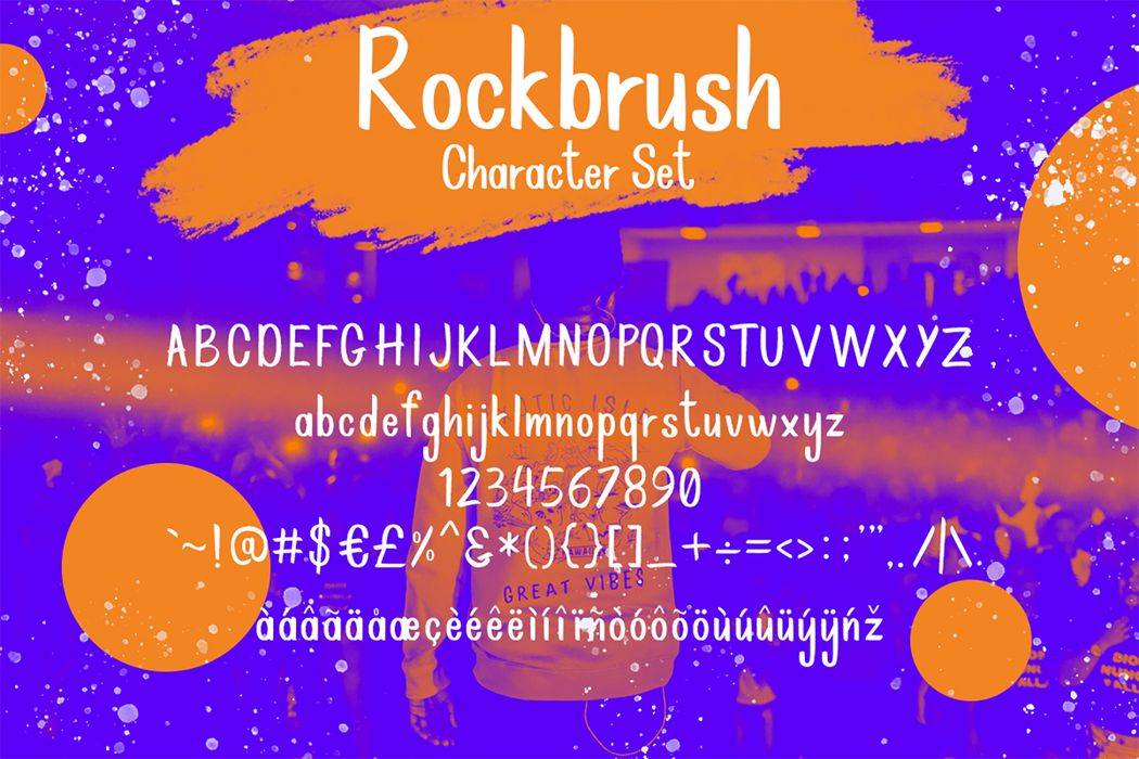 Rockbrush Marker Font sample