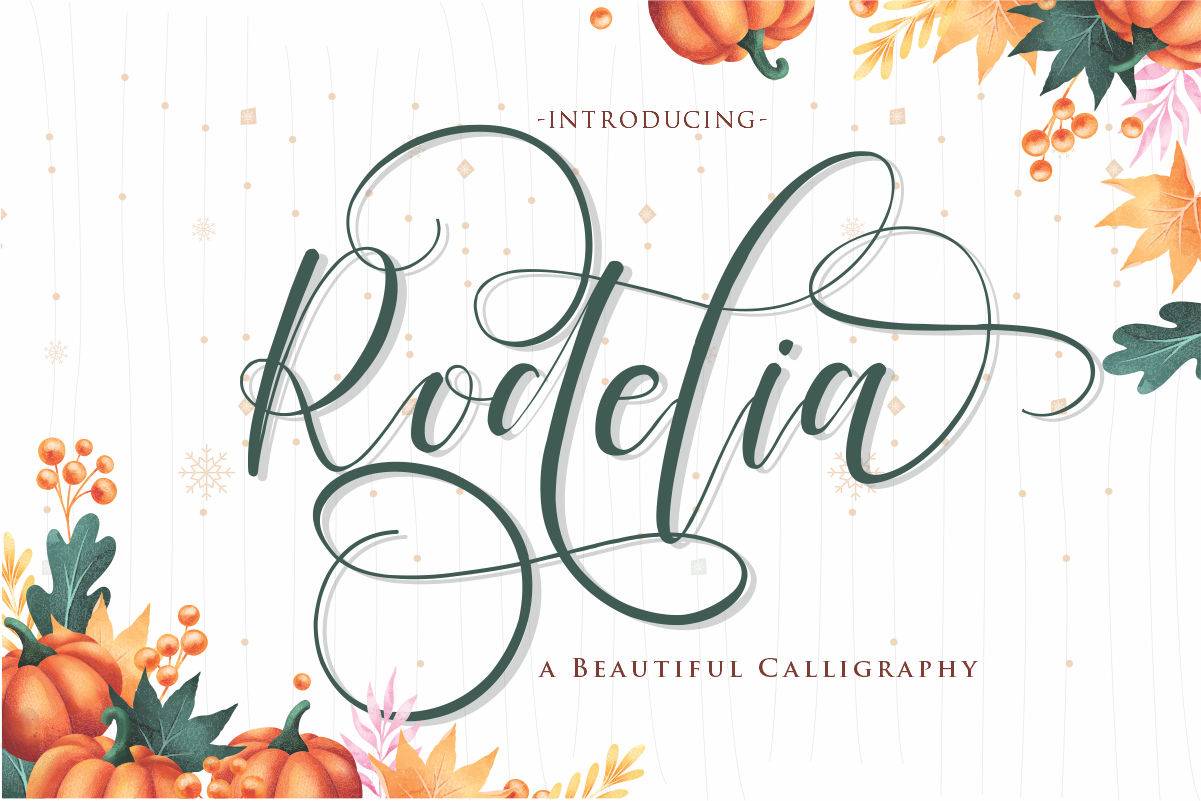 Rodelia Font sample