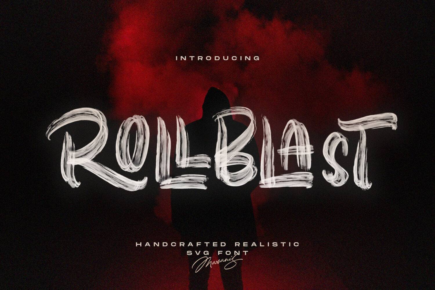 Rollblast Font sample