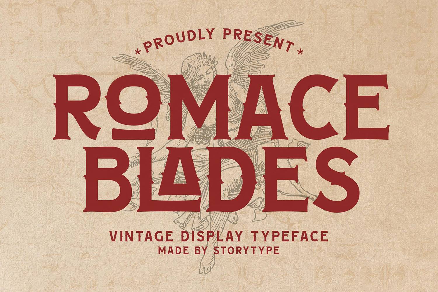 Romace Blades Font sample
