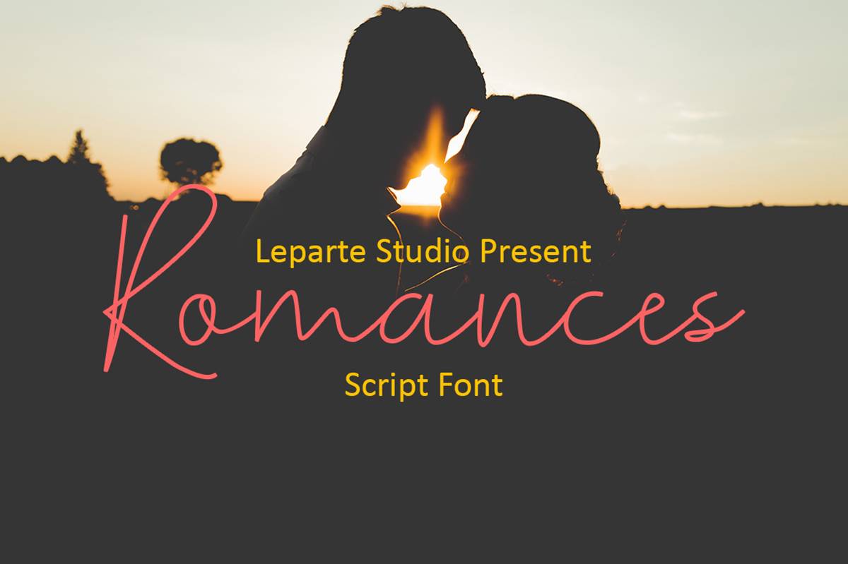 Romances Script Font sample