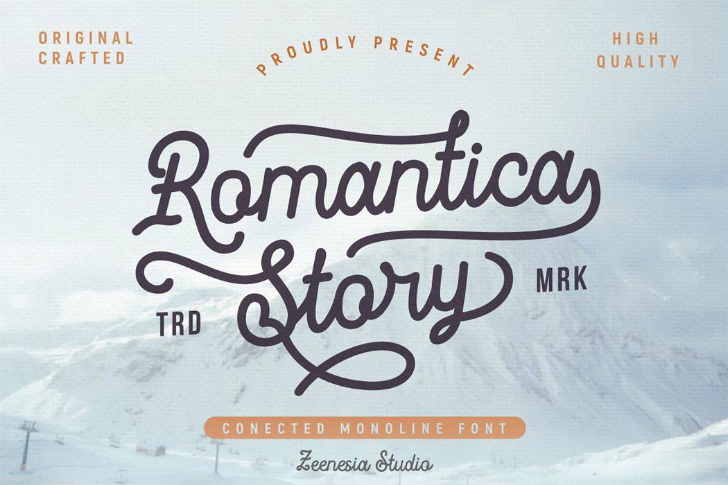 Romantica Story Font sample