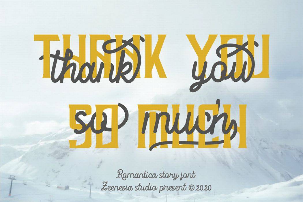 Romantica Story Font sample