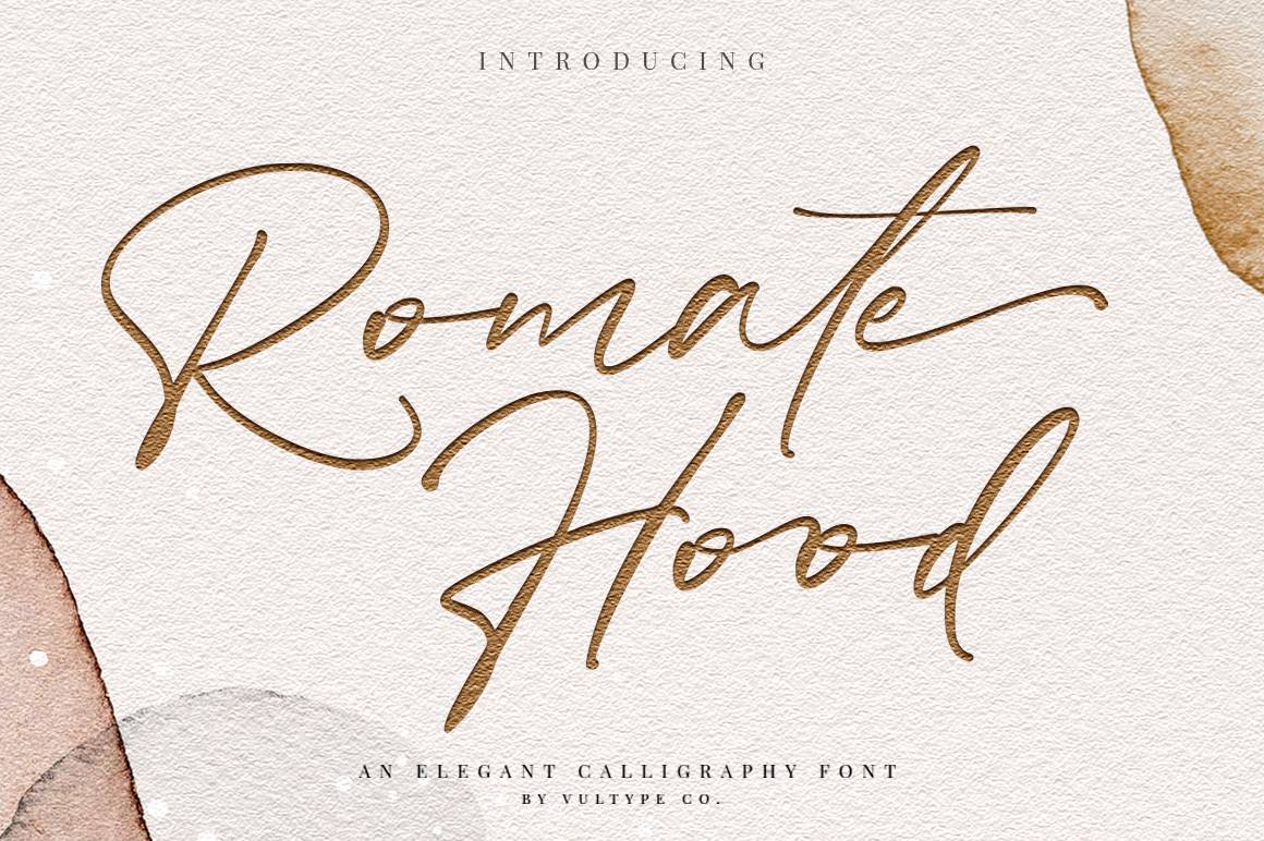 Romate Hood Font sample