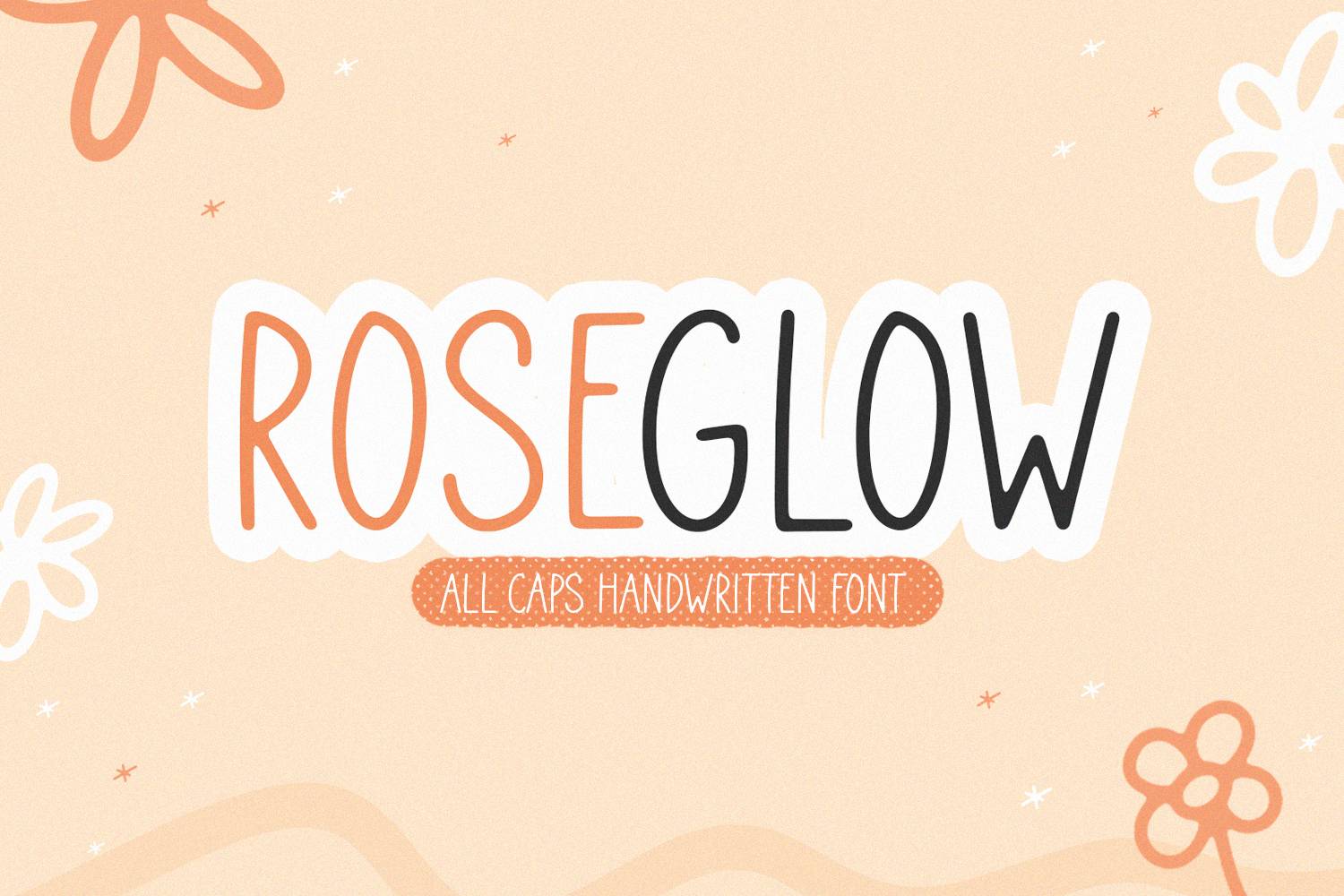 Roseglow Font sample