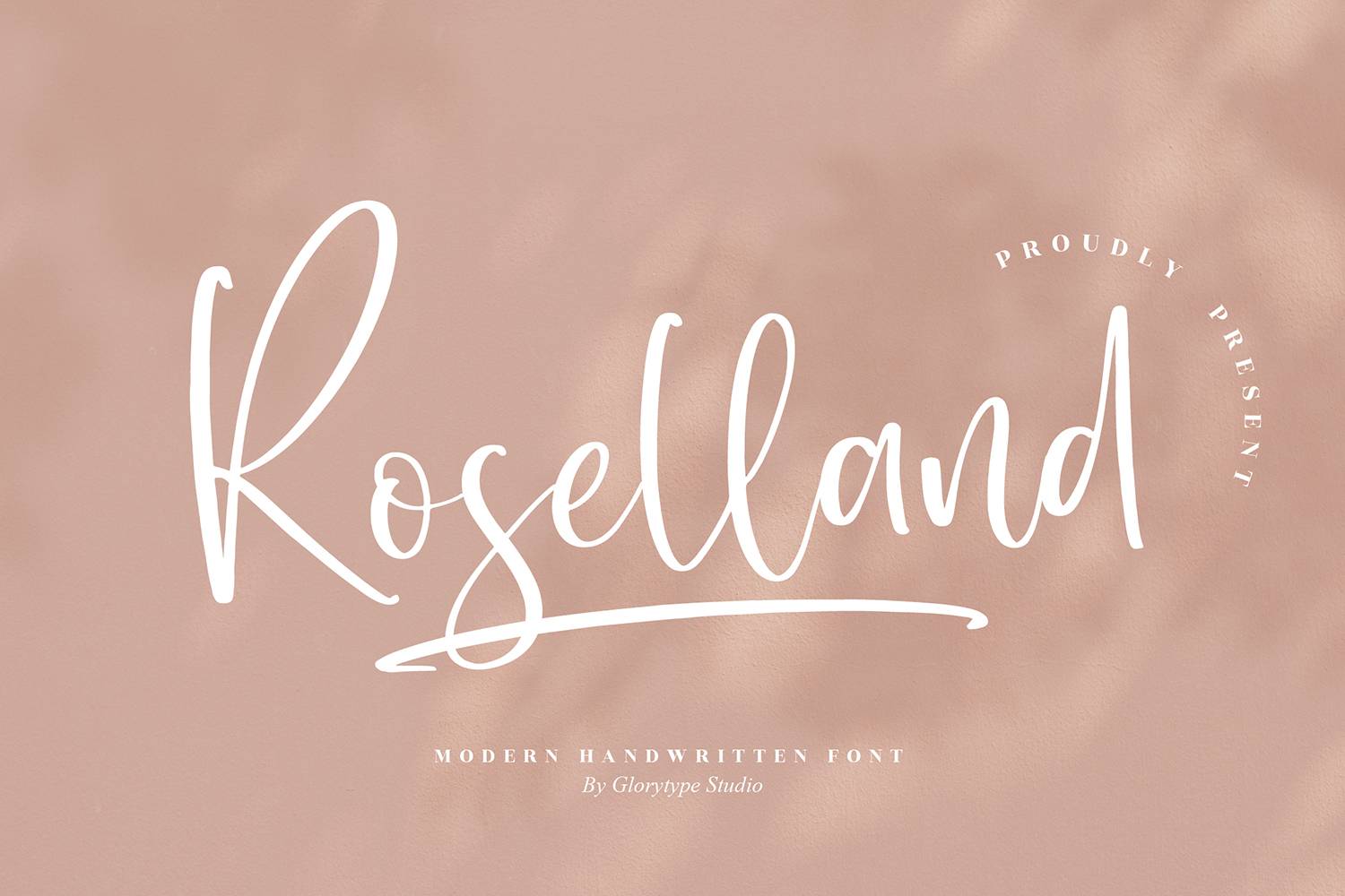 Roselland Font sample