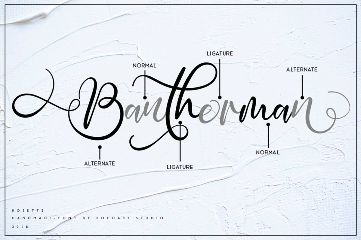 Rosette Font sample