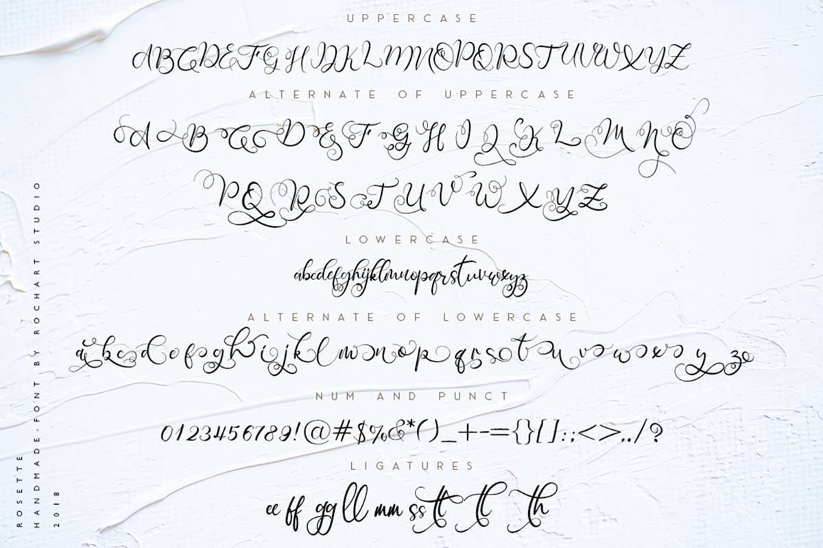 Rosette Font sample