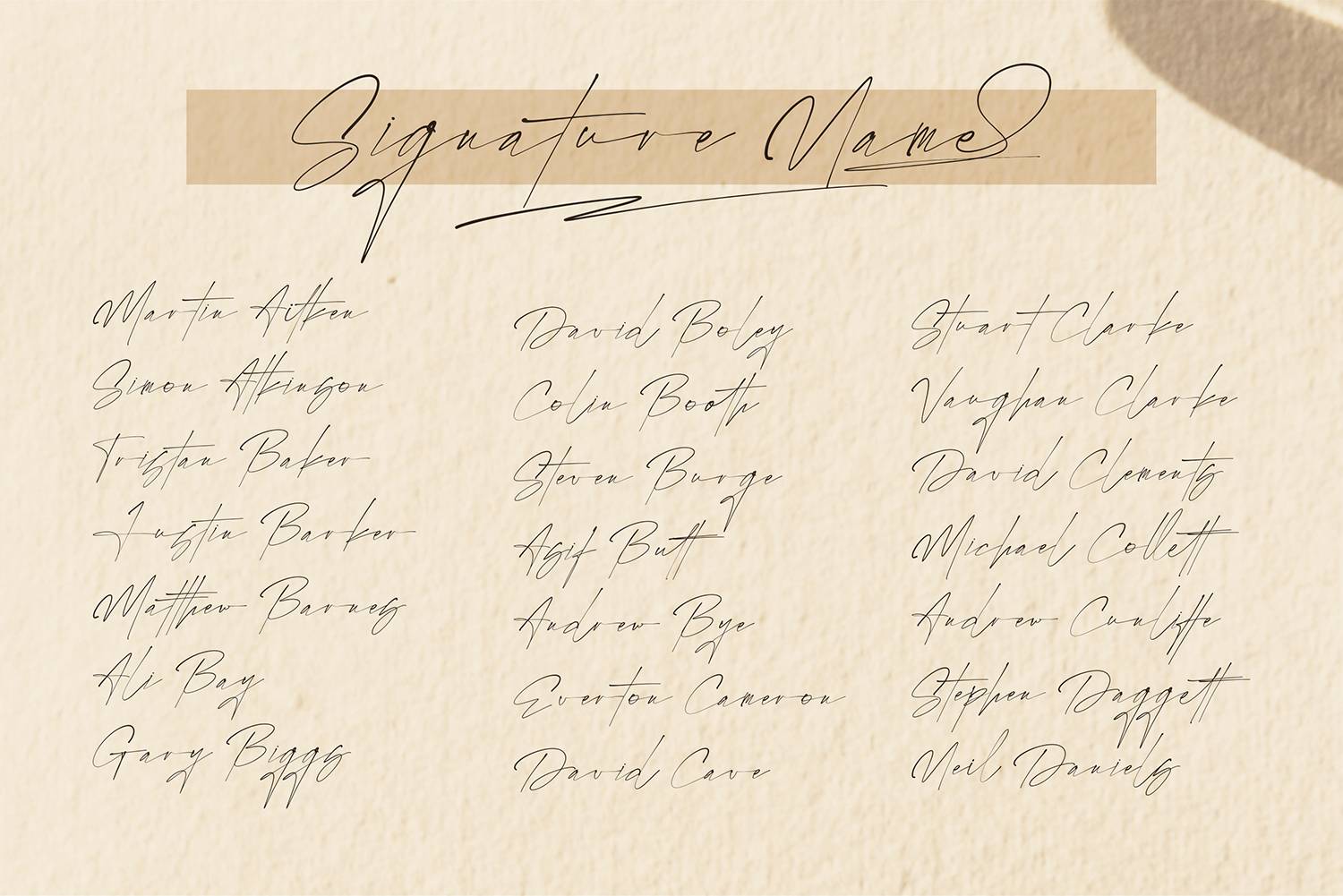 Rostera Signature Font sample
