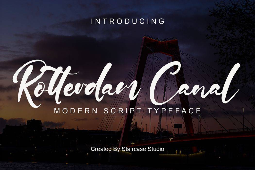 Rotterdam Canal Font sample