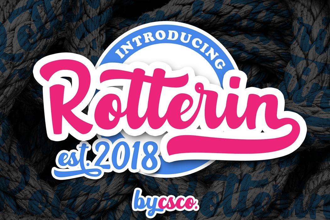 Rotterin Script Font sample